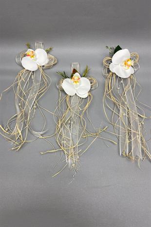 الجملة حقيبة حزمة الخوص وحلية سيارة القافلة 3 قطع كريم