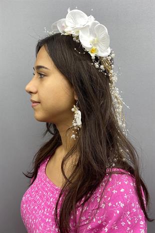 الجملة لؤلؤة الخوص والأوركيد حلق التاج سيرتي