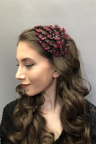 Wholesale Helen Model Burgundy Bridal Henna Crown