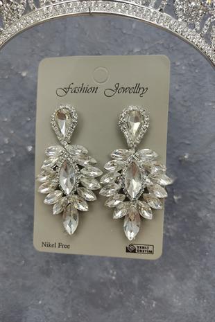 Wholesale Hera Model Bridal Crown and Drop Stone Earrings