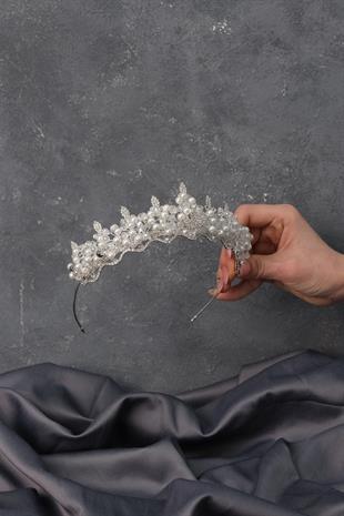 الجملة لؤلؤة مطرز تاج الزفاف بايد