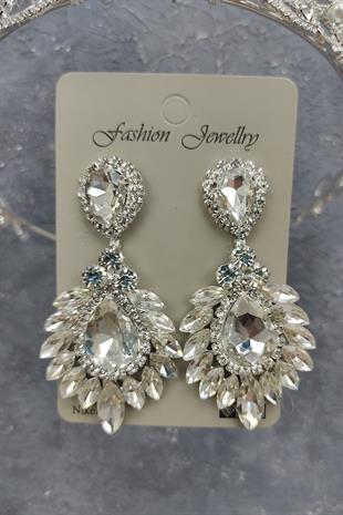 الجملة تاج الزفاف نموذج Jabbah مع اللؤلؤ وأقراط حجر المكوك قطرة