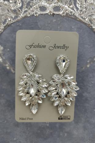 الجملة تاج الزفاف نموذج Jabbah مع اللؤلؤ والأقراط الحجر قطرة