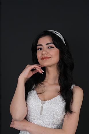 الجملة تصميم خاص صف مزدوج تاج الزفاف مع اللؤلؤ