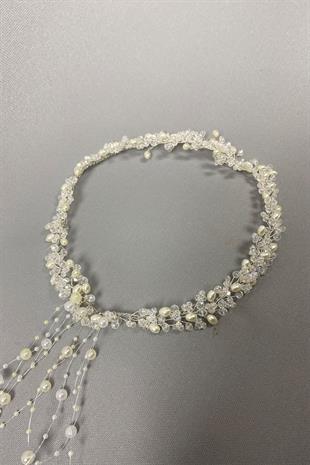 الجملة لؤلؤة مهدب الشعر التبعي تاج الزفاف