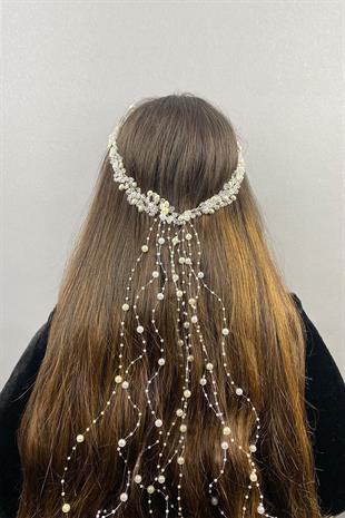 الجملة لؤلؤة مهدب الشعر التبعي تاج الزفاف