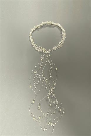 الجملة لؤلؤة مهدب الشعر التبعي تاج الزفاف