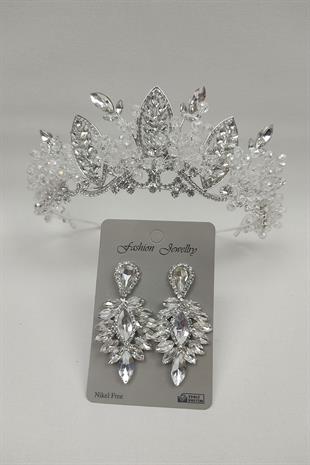 الجملة تاج الزفاف نموذج Jabbah وإسقاط الأقراط الحجر