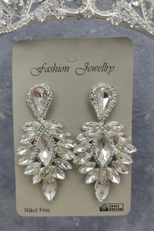 الجملة تاج الزفاف نموذج Jabbah وإسقاط الأقراط الحجر