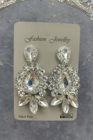 الجملة تاج الزفاف نموذج Jabbah والأقراط حجر قطرة المكوك