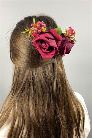 الجملة المخملية روز Cipso مشط الشعر كليب