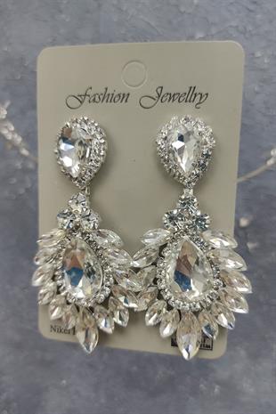 Wholesale Kastra Model Bridal Crown and Drop Shuttle ShuttleStone Earrings