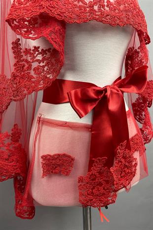 الجملة الأحمر علياء الزفاف الحناء الحجاب غطاء الوجه