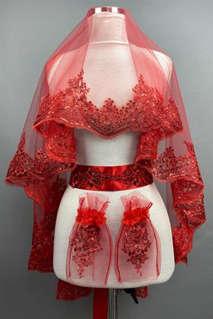 الجملة الأحمر اللازوردي الترتر الحجاب الزفاف الحناء الحجاب الوجه