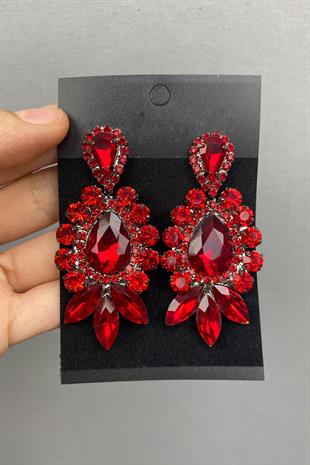 الجملة الأحمر برلين الزفاف تاج الحناء والأقراط