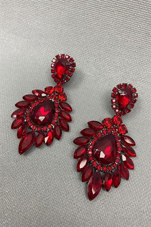 الجملة الأحمر برلين نموذج الزفاف تاج الحناء والأقراط