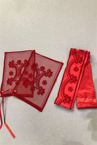 الجملة زهرة حمراء عزر الحجاب الزفاف الوجه