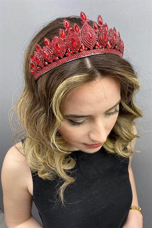 الجملة الأحمر هيرا نموذج الزفاف تاج الحناء