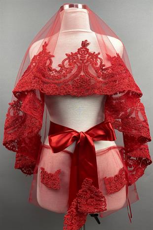 الجملة السلطان الأحمر نموذج الزفاف الحناء الحجاب غطاء الوجه