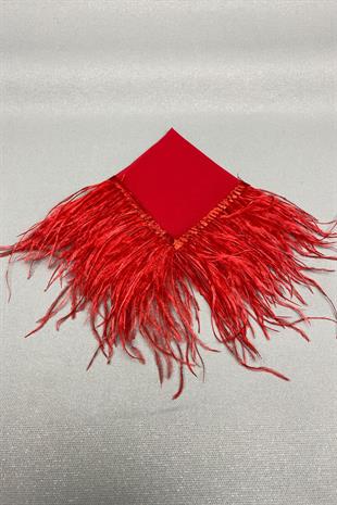 الجملة منديل الزفاف الريشة الحمراء هالاي