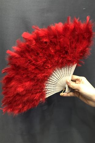 الجملة الأحمر الريش مجموعة الزفاف