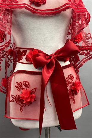 الجملة الأحمر Vendi الليزر الزهور بريق الحناء الحجاب تغطية الوجه