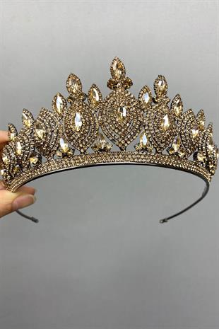 الجملة لون العسل الداكن هيرا نموذج تاج الحناء الزفاف