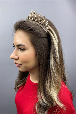 الجملة لون العسل الداكن هيرا نموذج تاج الحناء الزفاف