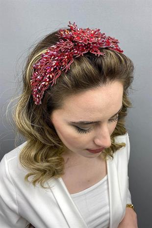 الجملة الأحمر الداكن علياء نموذج تاج الحناء الزفاف