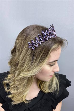 الجملة الأرجواني الداكن سوبرا نموذج الزفاف تاج الحناء