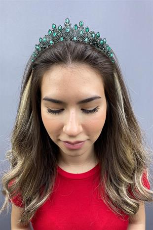 الجملة هيرا الأخضر الداكن نموذج تاج الحناء الزفاف