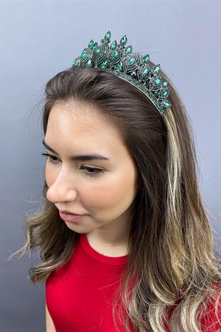 الجملة هيرا الأخضر الداكن نموذج تاج الحناء الزفاف