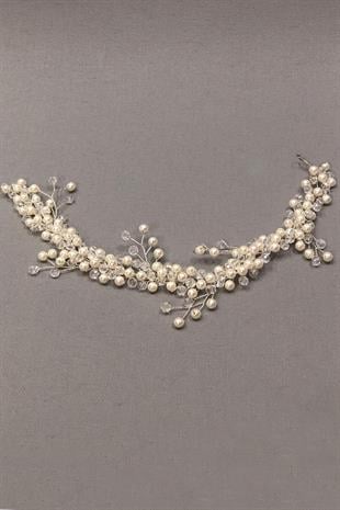Wholesale Cream Pearl Stone and Crystal Hair and Turban Accessory