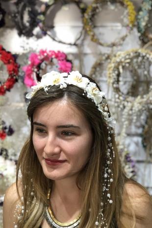 الجملة كريم اللؤلؤ زهرة الكوبية التاج