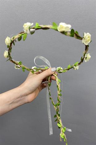 الجملة ورقة كريم روز وأوراق التاج وصيفه الشرف وتاج الأطفال هدية