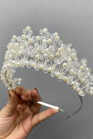 الجملة كريستال مطرز آرين الزفاف وتاج الحناء