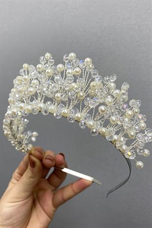 الجملة كريستال مطرز آرين الزفاف وتاج الحناء