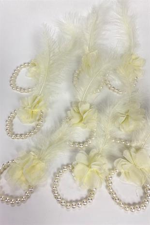 الجملة سوار العروسة ريشة كريم اللؤلؤ 10 قطعة