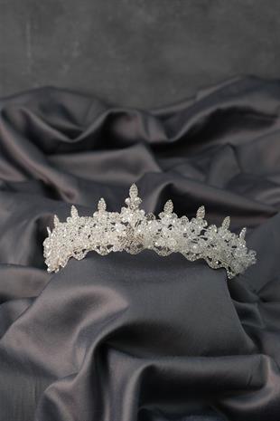 الجملة كريستال مطرز تاج الزفاف Bade