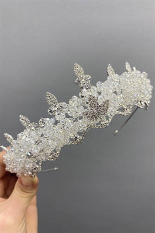 الجملة كريستال مطرز اللوز حجر تاج الزفاف