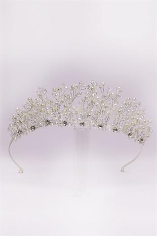 الجملة كريستال لؤلؤة مطرز الأميرة نموذج تاج الزفاف