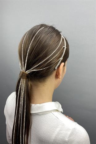 الجملة تصميم خاص الزفاف تاج الشعر التبعي مع حجر الكريستال