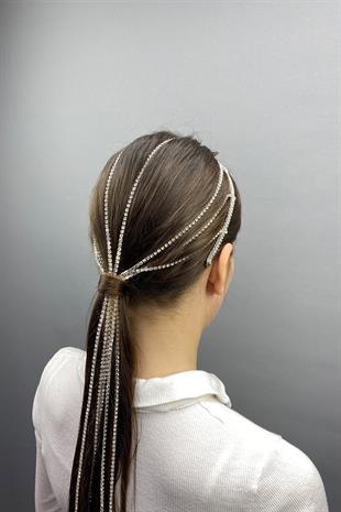 الجملة تصميم خاص الزفاف تاج الشعر التبعي مع حجر الكريستال