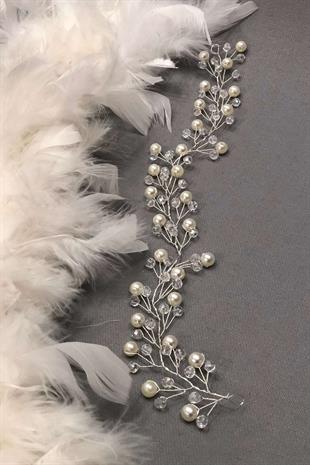 الجملة كريستال وكريم ملحقات الشعر اللؤلؤ