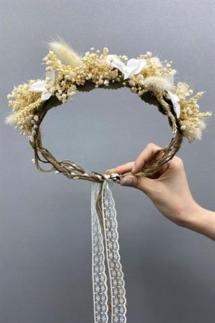 الجملة تصميم زهرة المجففة تاج الزفاف وإكسسوارات الشعر