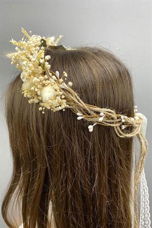 الجملة تصميم زهرة المجففة تاج الزفاف وإكسسوارات الشعر
