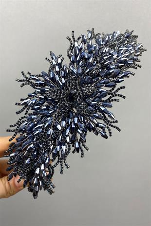 الجملة الأزرق الداكن علياء نموذج تاج الحناء الزفاف