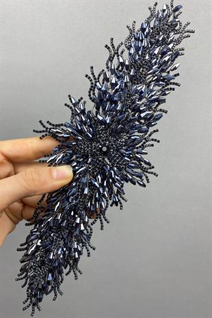 الجملة الأزرق الداكن علياء نموذج تاج الحناء الزفاف