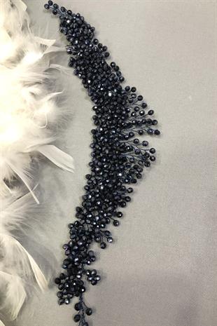 الجملة الأزرق الداكن Belen كريستال الشعر والإكسسوارات الحجاب