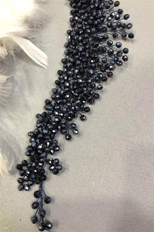 الجملة الأزرق الداكن Belen كريستال الشعر والإكسسوارات الحجاب